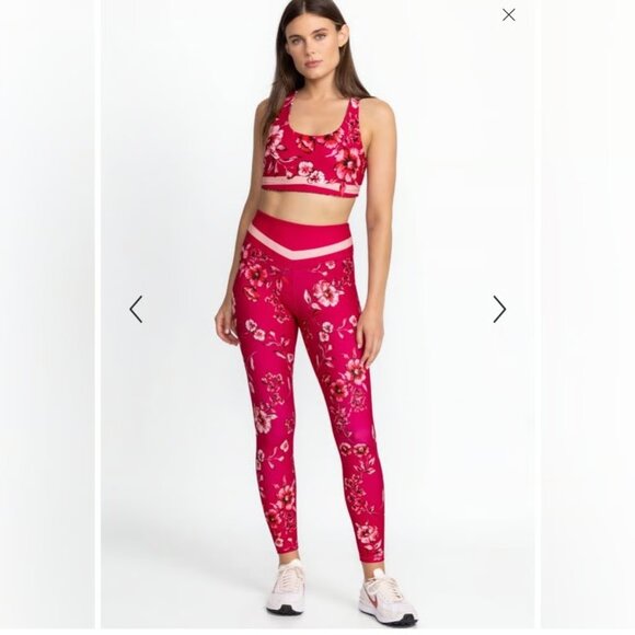 JOHNNY WAS Misty Fall Bee Active V Yoke Leggings and Sports Bra - Picture 2 of 5